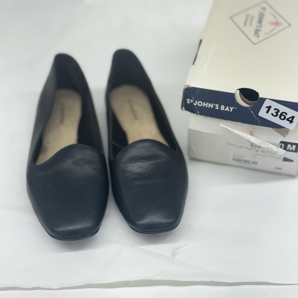 Black Kessler Comfort Loafer Flats Synthetic Almond Toe Slip-On 10M Whimsigoth